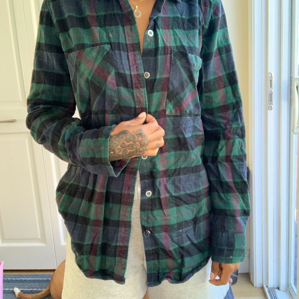 Plaid button up - Picture 2 of 2